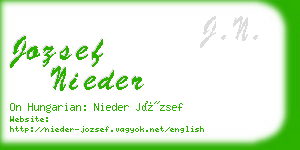 jozsef nieder business card